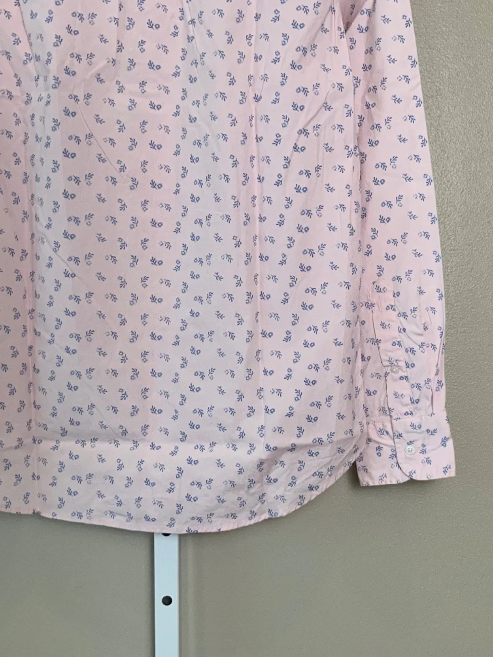 J. Crew Classic Stretch Secret Wash Button Down Shirt in Pink Branches
